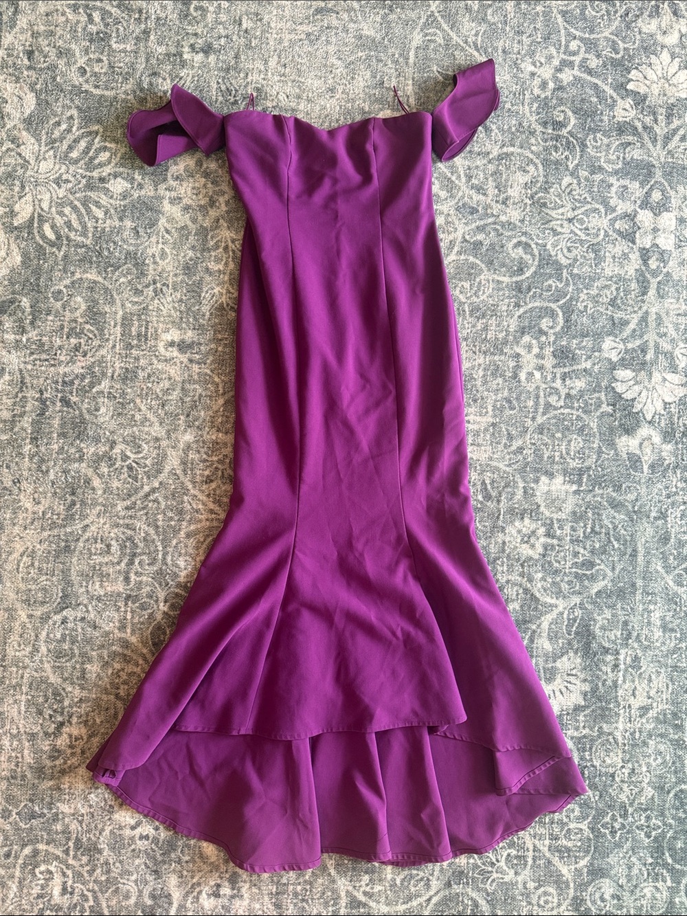 Likely Off-Shoulder Merlot Evening Gown - Picture 2 of 4